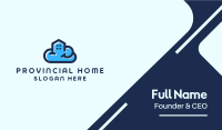 Blue Cloud House Business Card Image Preview