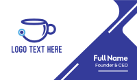 Tech Coffee Cup Business Card Design