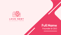 Pink Heart Camera Business Card Image Preview