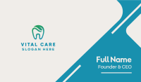 Dental Green Leaf Tooth Dentist Business Card Image Preview