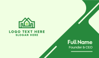 Double Green House Business Card Design