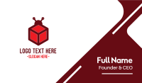 Red Hexagon Business Card example 2