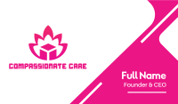 Pink Lotus Cube Business Card Image Preview