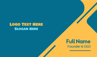 Friendly Bold Text Business Card Design