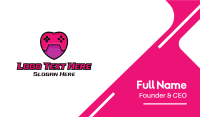 Feminine Heart Gamer Business Card Design