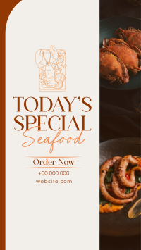 Minimal Seafood Restaurant  Instagram Reel Image Preview