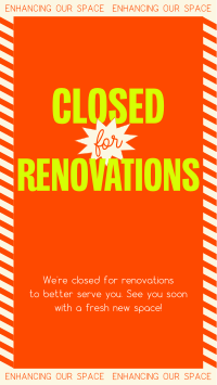 Minimalist Closed for Renovations Instagram Reel Image Preview