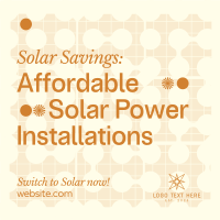 Solar Power Installations Instagram Post Design