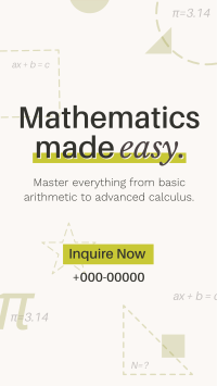  Mathematics Private Tutor TikTok Video Design