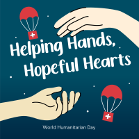 Helping Hands Humanitarian Day Instagram Post Design