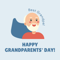 Best Grandfather Greeting Instagram Post Design
