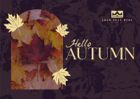 Hello There Autumn Greeting Postcard