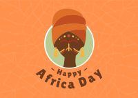 African Woman Postcard Design