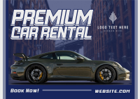 Luxury Car Rental Postcard