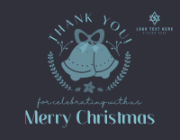 Christmas Bell Thank You Card