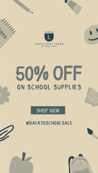 Back to School Discount Facebook Story