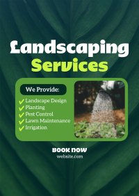 Landscaping Services List Poster Design