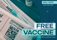 Free Vaccine Week Postcard