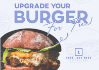 Free Burger Upgrade Postcard