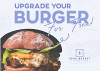 Free Burger Upgrade Postcard