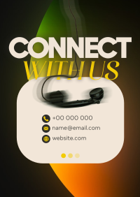 Minimalist Connect With Us Flyer Design