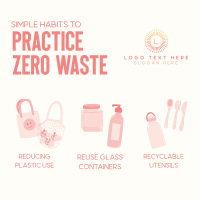 Simple Habits to Zero Waste Instagram Post