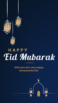 Eid Mubarak Lanterns Facebook Story