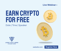 Earn Crypto Live Webinar Facebook Post