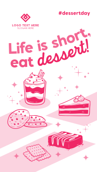 Cute Dessert Greeting Facebook Story