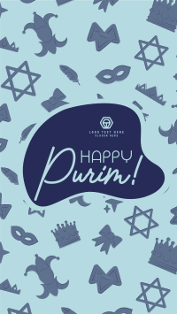 Purim Symbols Facebook Story