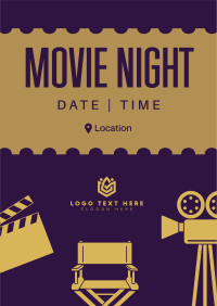 Minimalist Movie Night Flyer