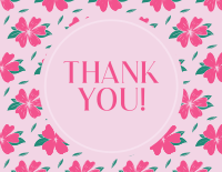 Floral Pattern Thank You Card