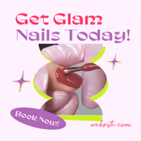 Glam Nail Salon Linkedin Post Design