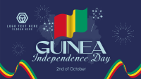 Guinea Independence Day Ribbon Animation