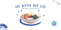 Eat Better Not Less Twitter Post