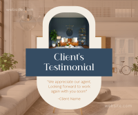 Clean Real Estate Testimonial Facebook Post