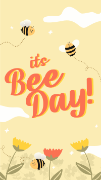 Happy Bee Day Garden Facebook Story Image Preview