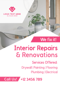 Home Interior Repair Maintenance Flyer