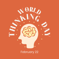 Thinking Day Silhouette Instagram Post Design