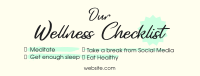 Wellness Checklist Facebook Cover