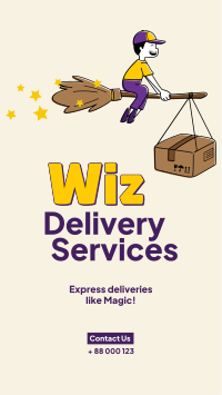 Wiz delivery services Facebook Story