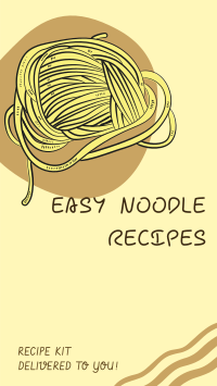 Raw Noodles Illustration Instagram Story