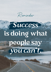 Success Motivational Quote Flyer