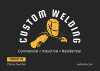 Custom Welding Works Postcard Image Preview