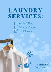 Laundry Services List Poster