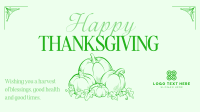 Thanksgiving Greeting Facebook Event Cover Design