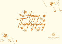 Thanksgiving Leaves Postcard