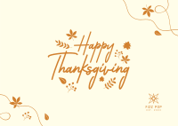 Thanksgiving Leaves Postcard Image Preview