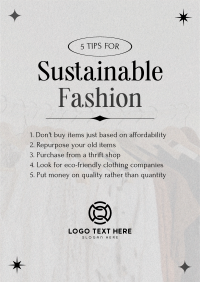 Stylish Chic Sustainable Fashion Tips Flyer