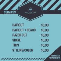 Barbershop Pricelist Instagram Post